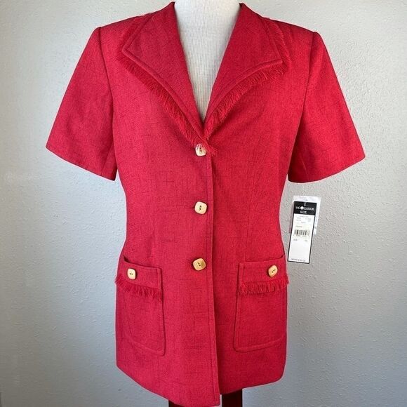 NWT Sag Harbor Red Matching Dress Jacket & Slacks - Picture 1 of 14